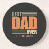 Väter Tag Bester Papa personalisierte Geschenkidee Getränkeuntersetzer (Vorne)
