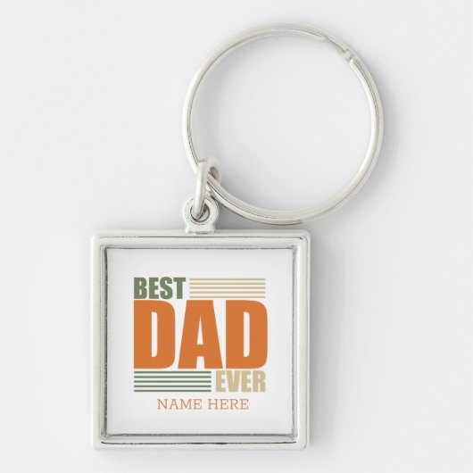 Väter Tag Bester Papa personalisierte Geschenkidee Schlüsselanhänger (Vorne)
