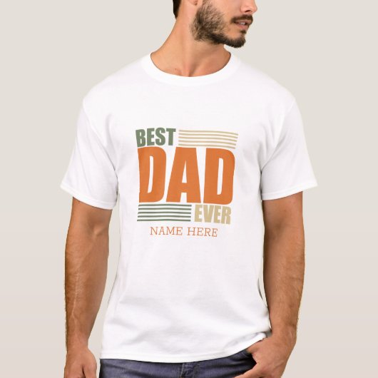 Väter Tag Bester Papa personalisierte Geschenkidee T-Shirt (Vorderseite)