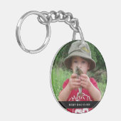 Väter Tag Custom Foto Bester Vater je Schlüsselanhänger (Vorderseite links)