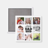 Väter Tag Foto Collage Geschenk VATER Magnet (Vorderseite/Rückseite)
