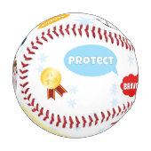 Väter Tag Foto Wortwolken Bester Vater Baseball (Vorderseite Links)