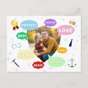 Väter Tag Foto Wortwolken Bester Vater Postkarte