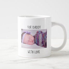 Vater-Tag für Papa mit Foto und Jahr Jumbo-Tasse