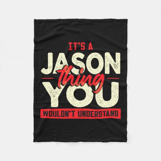 Väter Tag Geburtstag Name Jason Fleecedecke (Vorderseite)