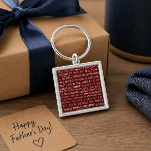 Vater-Tag Geschenk Schriftzug Typografie Muster Ro Schlüsselanhänger