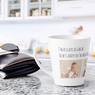 Vater-tag Glückspilz Besten Papa Fotos Individuell Milchtasse
