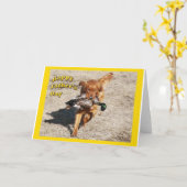 Vater Tag Golden Retriever Karte (Gelbe Blume)