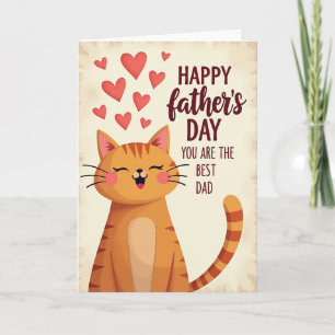 Vater-Tag-Karte mit orange Katze Karte