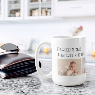 Vater-Tag Lucky Me Bester Papa Fotos individuell a Kaffeetasse