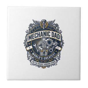 Vater Tag Mechaniker Vater Shirt Lustig Arbeitende Fliese
