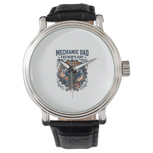 Vater Tag Mechaniker Vater Shirt Lustiger Arbeiten Armbanduhr
