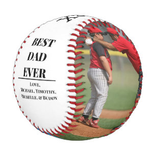 Vater-Tag mit zwei Fotos Baseball
