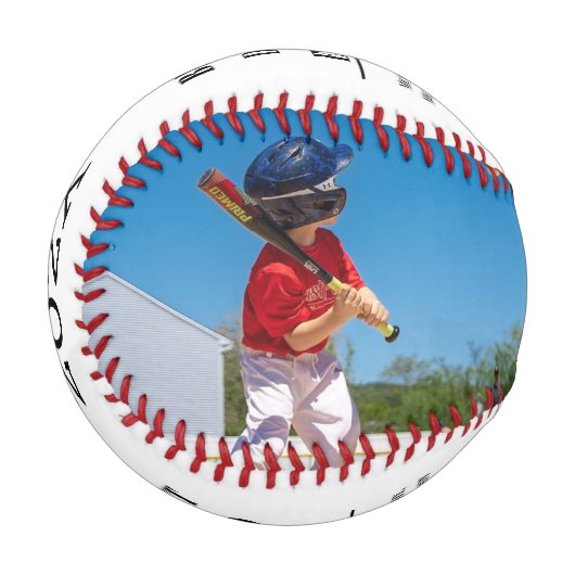 Vater-Tag mit zwei Fotos Baseball (Vorderseite Links)