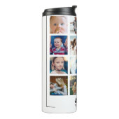 Väter Tag moderne Drehbuch 16 Foto Collage Thermosbecher (Nach links gedreht)