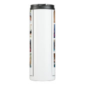 Väter Tag moderne Drehbuch 16 Foto Collage Thermosbecher (Rückseite)