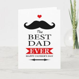 Vater Tag Mustache Bester Vater je Karte