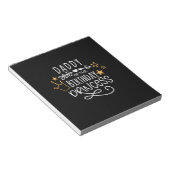 Vater-Tag Papa der Geburtstagskünstlerin Notizblock (angewinkelt)