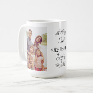 Vater-Tag Papa macht die Welt sicherer Kaffeetasse