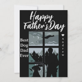 Väter-Tag Papa & Tochter Silhouette-Urlaubskarte Einladung