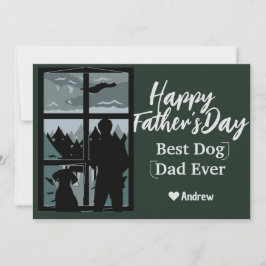 Väter-Tag Papa & Tochter Silhouette-Urlaubskarte Einladung