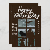 Väter-Tag Papa & Tochter Silhouette-Urlaubskarte Einladung (Vorne/Hinten)