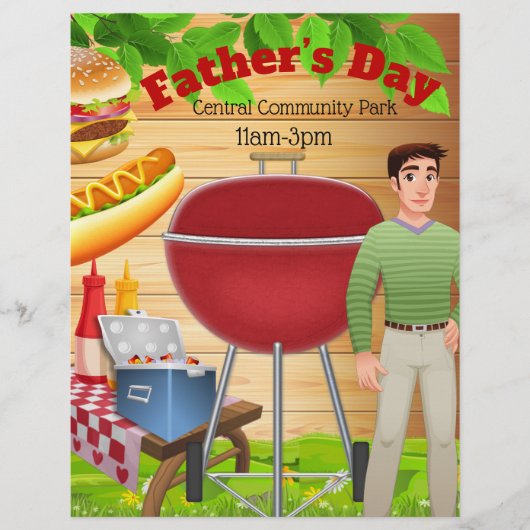 Vater-Tag-Picknick-Feier Werbeflyer Flyer (Vorne)