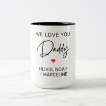 Vater-Tag-Tasse mit individuellem Namen für Papa