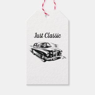 Vater-Tag-Typografie-Design Nur klassisches Auto Geschenkanhänger