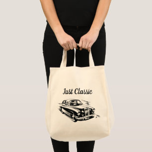 Vater-Tag-Typografie-Design Nur klassisches Auto Tragetasche