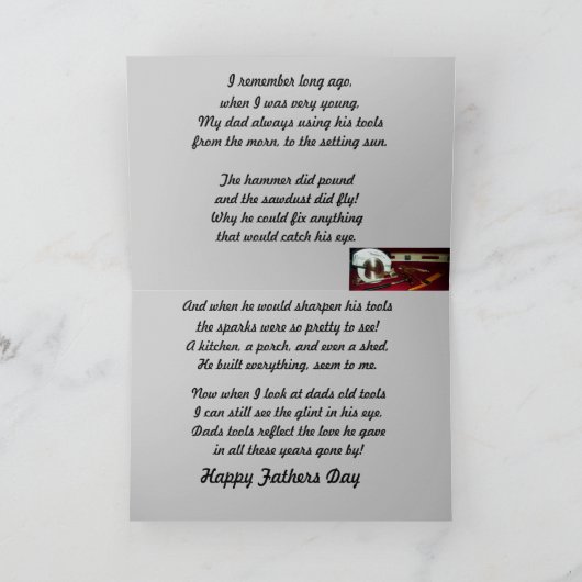 VATER TAG, VATERS-TOOLS-Karte Karte (Innenseite)