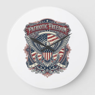 Vater-Tag-Vektorgrafik-T-Shirt mit patriotischem T Große Wanduhr