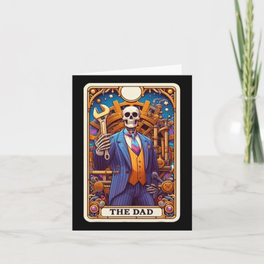 Vater Tarot Card Skeleton Vathers Day Daddy Baba Karte (Vorderseite)