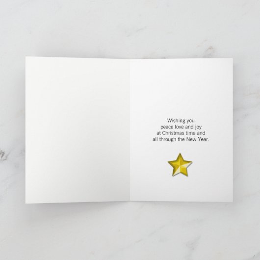 Vater, Tartan Weihnachtsbaum Feiertagskarte (Innenseite)