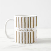 Vater Tasse Benutzerdefiniert Gestreift Kinder Nam (Links)