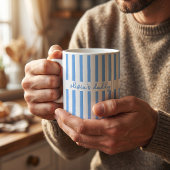 Vater Tasse Benutzerdefiniert Gestreift Kinder Nam