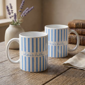 Vater Tasse Benutzerdefiniert Gestreift Kinder Nam
