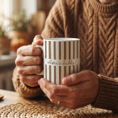 Vater Tasse Benutzerdefiniert Gestreift Kinder Nam