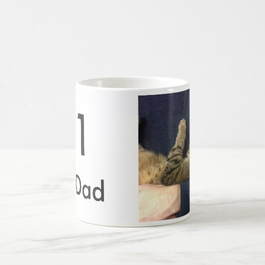 Vater-Tasse der Katzen-#1 mit Foto Kaffeetasse (Mittel)