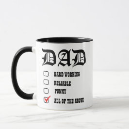 Vater Tasse für Vatertagsgeschenk für Vater Checkl