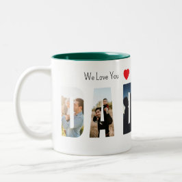 Vater-Tasse mit individuellem Foto Zweifarbige Tasse