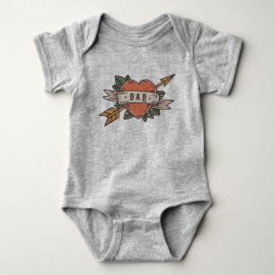 Vater Tattoo Baby Strampler