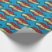 Vater-Tattoo-Herz Geschenkpapier (Ecke)