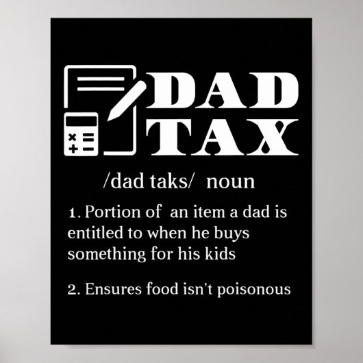 Vater Tax Definition Apparel Poster (Vorne)