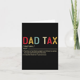 Vater Tax Definition Funny Vatertag Karte
