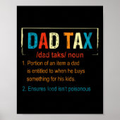 Vater Tax Definition Funny Vathday Männer Jungs Ge Poster (Vorne)