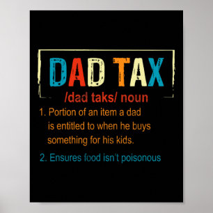 Vater Tax Definition Funny Vathday Männer Jungs Ge Poster