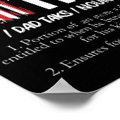Vater Tax Definition Funny Vathday Poster (Ecke)