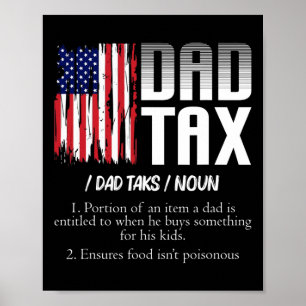 Vater Tax Definition Funny Vathday Poster