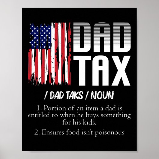 Vater Tax Definition Funny Vathday Poster (Vorne)